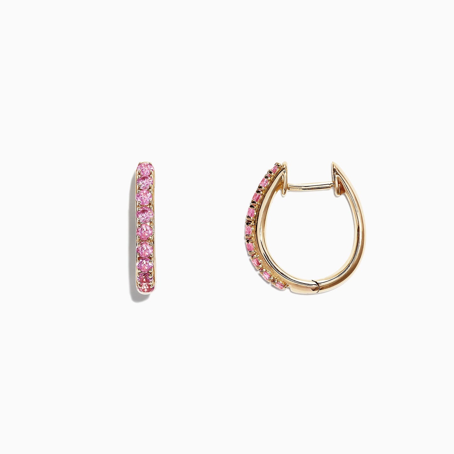 14K solid gold diamond hoop earrings for women with brilliant round-cut diamonds, perfect for luxury everyday wear.