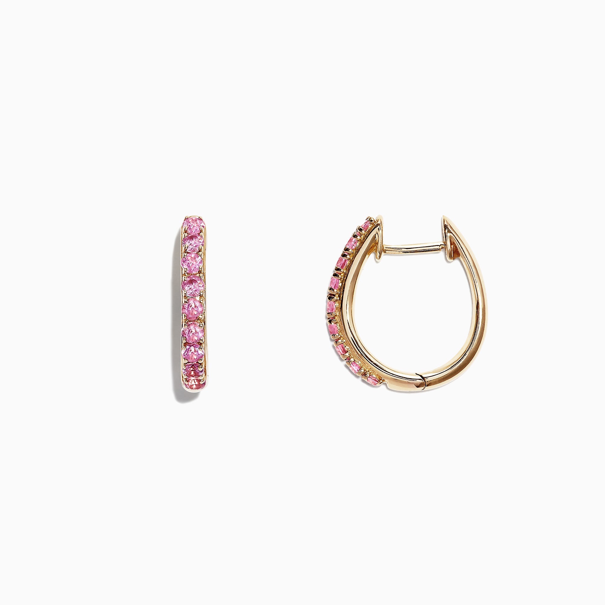 14K solid gold diamond hoop earrings for women with brilliant round-cut diamonds, perfect for luxury everyday wear.