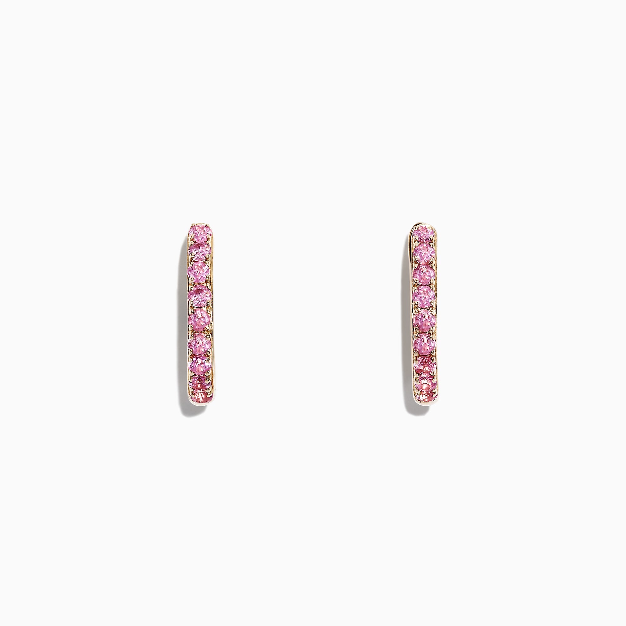 14K solid gold diamond hoop earrings for women with brilliant round-cut diamonds, perfect for luxury everyday wear.
