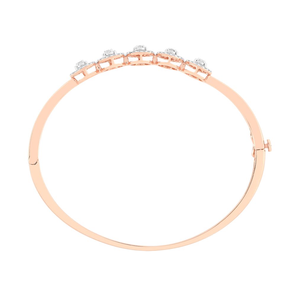 Rose Gold Diamond Halo Bracelet