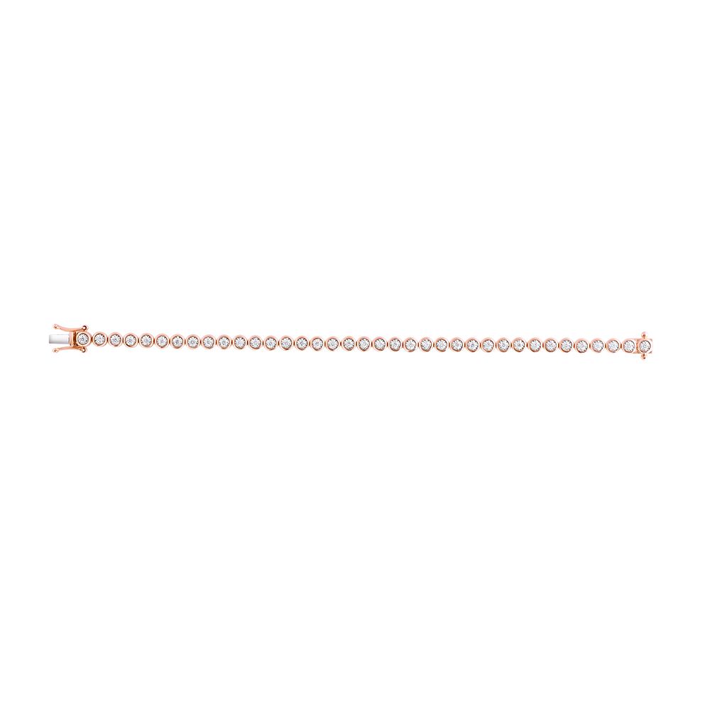 Rose Gold Bezel-Set Diamond Bracelet