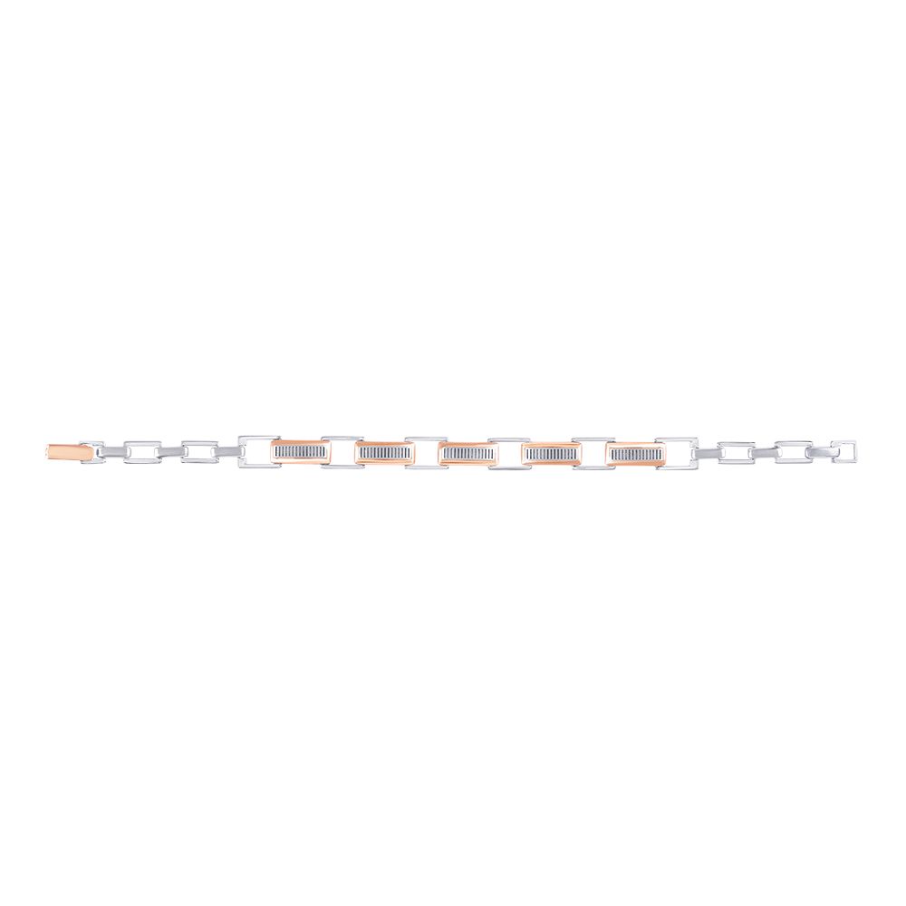 Linear Groove Dual-Tone Bracelet