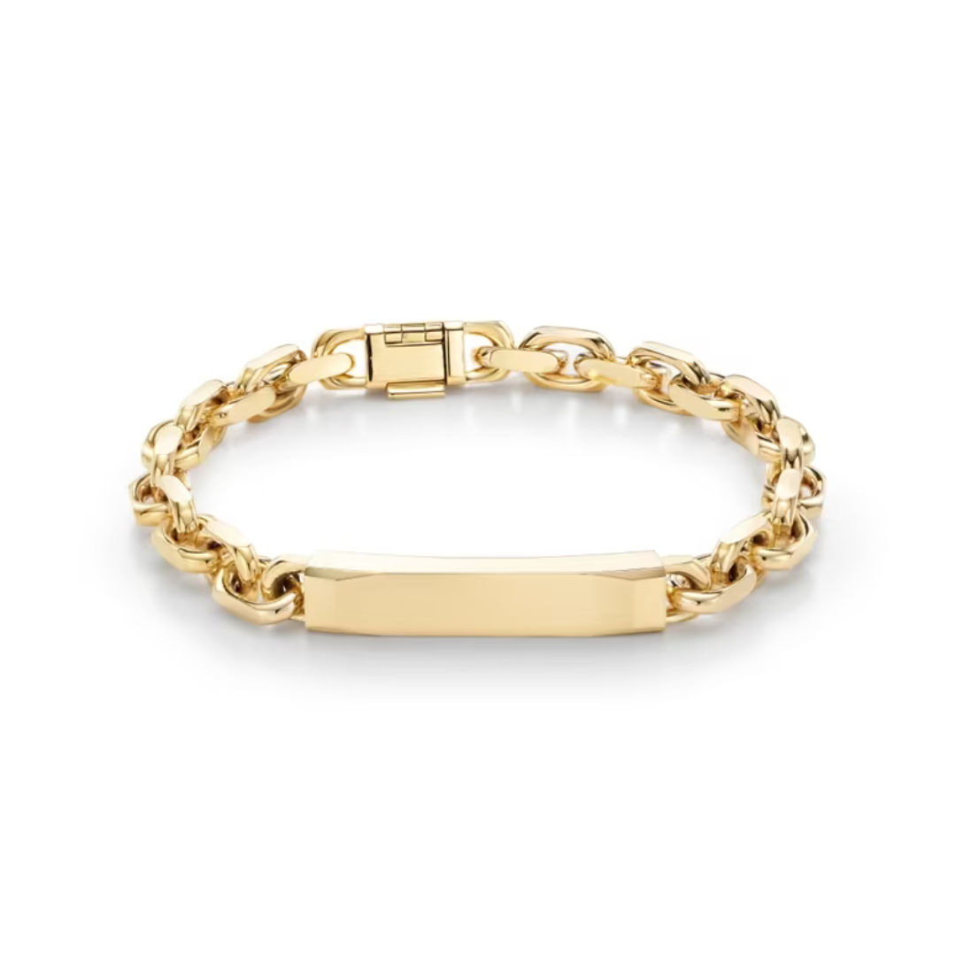 18K Gold Diamond Bracelet for Men