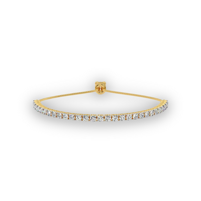 Golden Diamond Tennis Bracelet