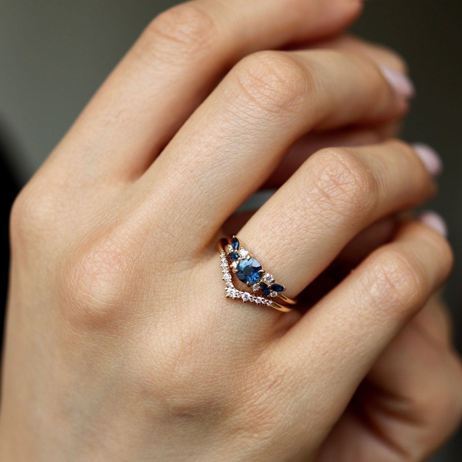 Anna's Dream Sapphire Engagement Ring, Natural Sapphire