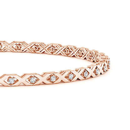 18K Gold Diamond Bracelet for Men