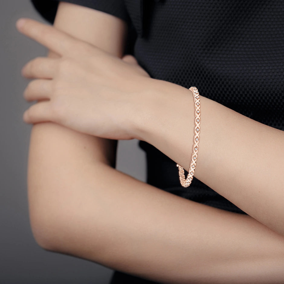 18K Gold Diamond Bracelet for Men