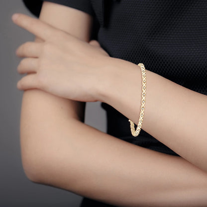 18K Gold Diamond Bracelet for Men