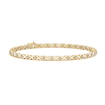 18K Gold Diamond Bracelet for Men