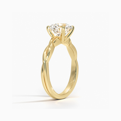 Classic Solitaire Diamond Ring in 18K Yellow Gold