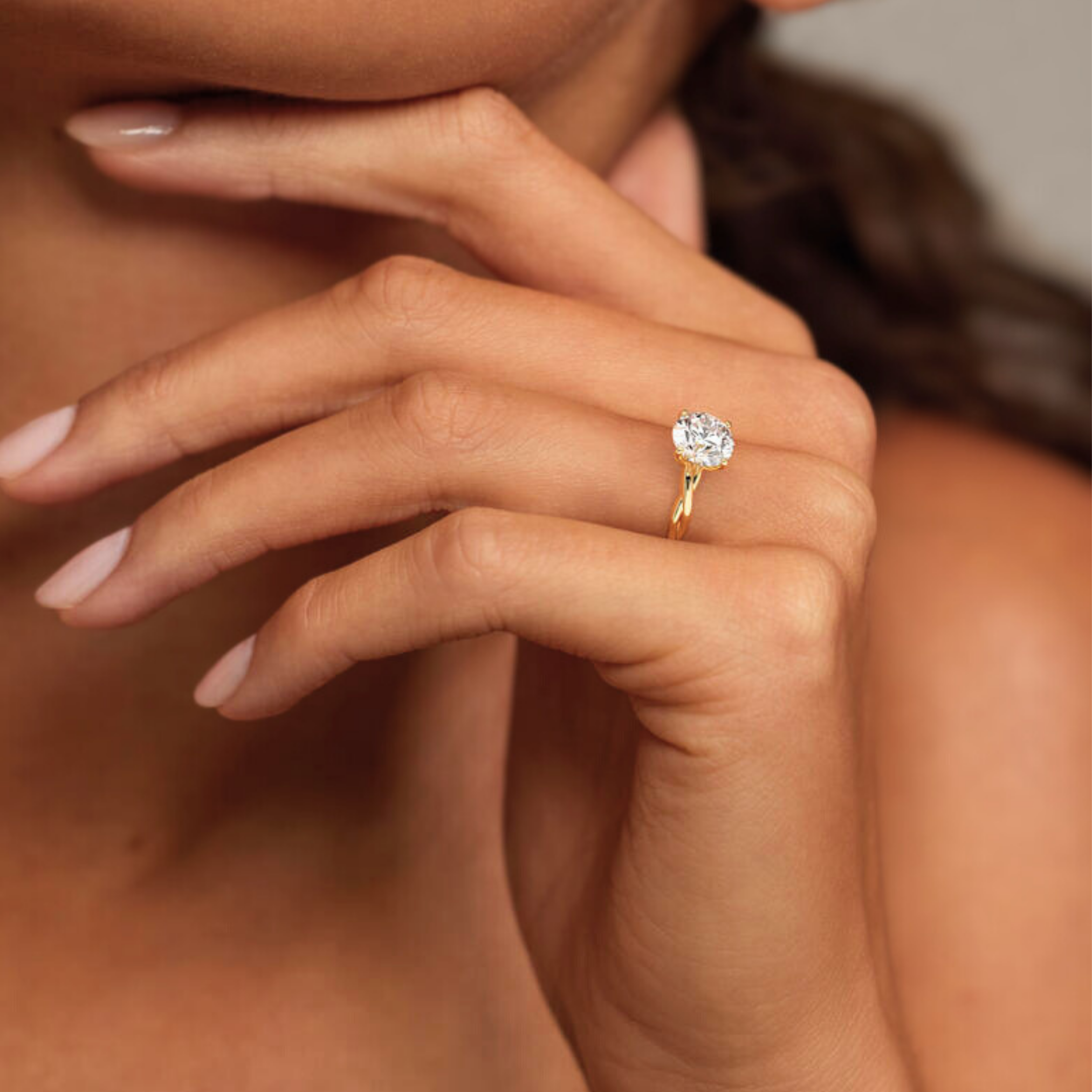 Classic Solitaire Diamond Ring in 18K Yellow Gold