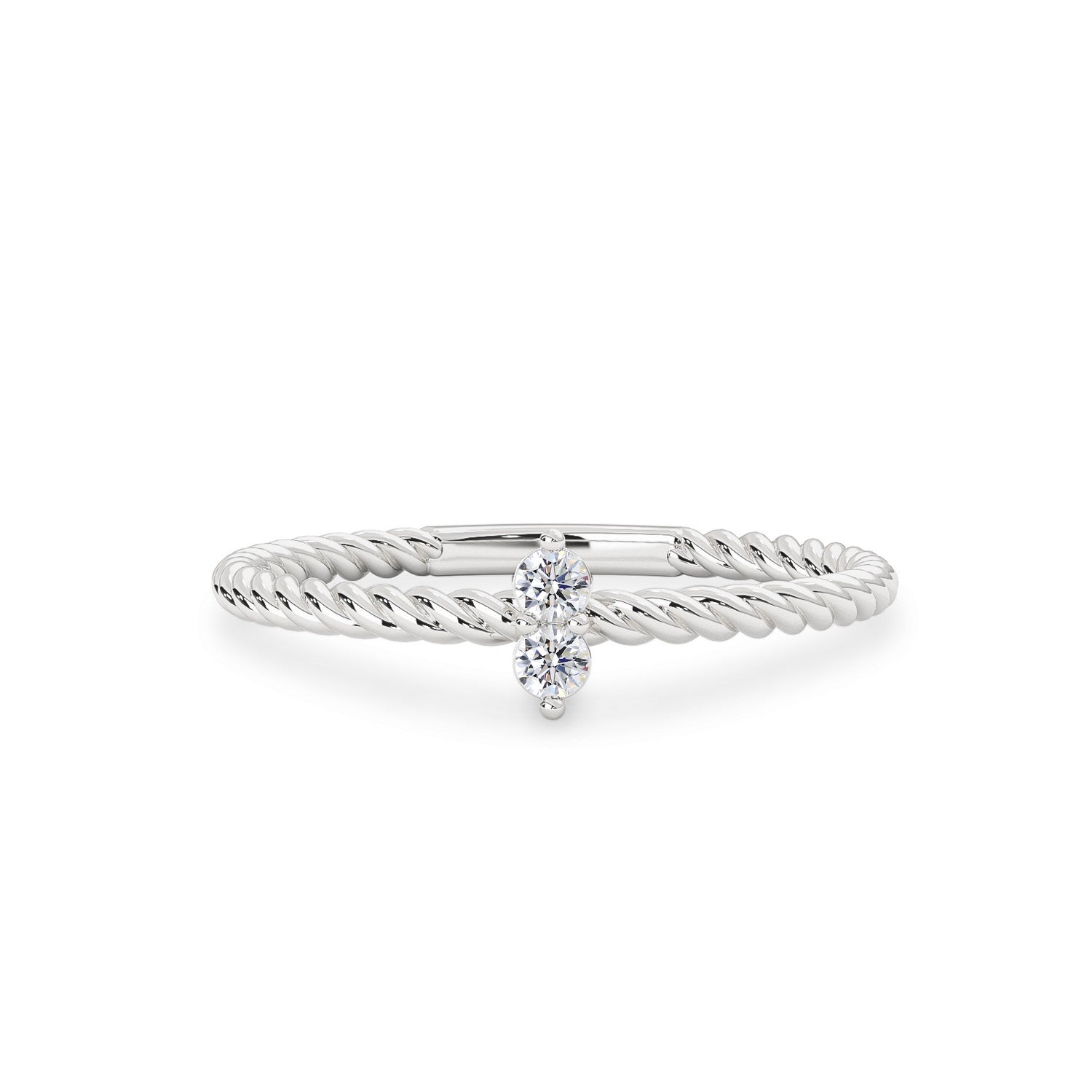 The Spiral Natural Diamond Ring