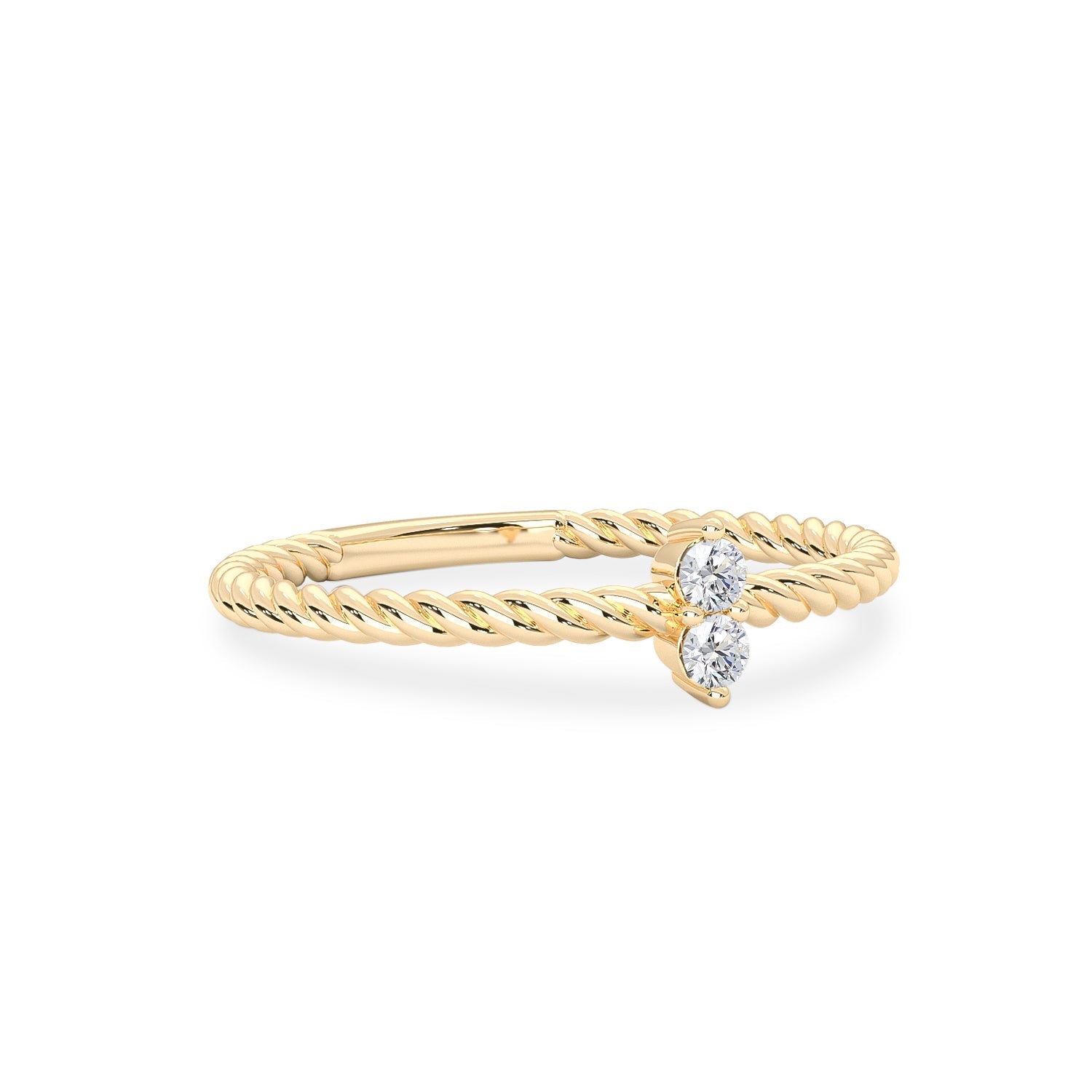 The Spiral Natural Diamond Ring