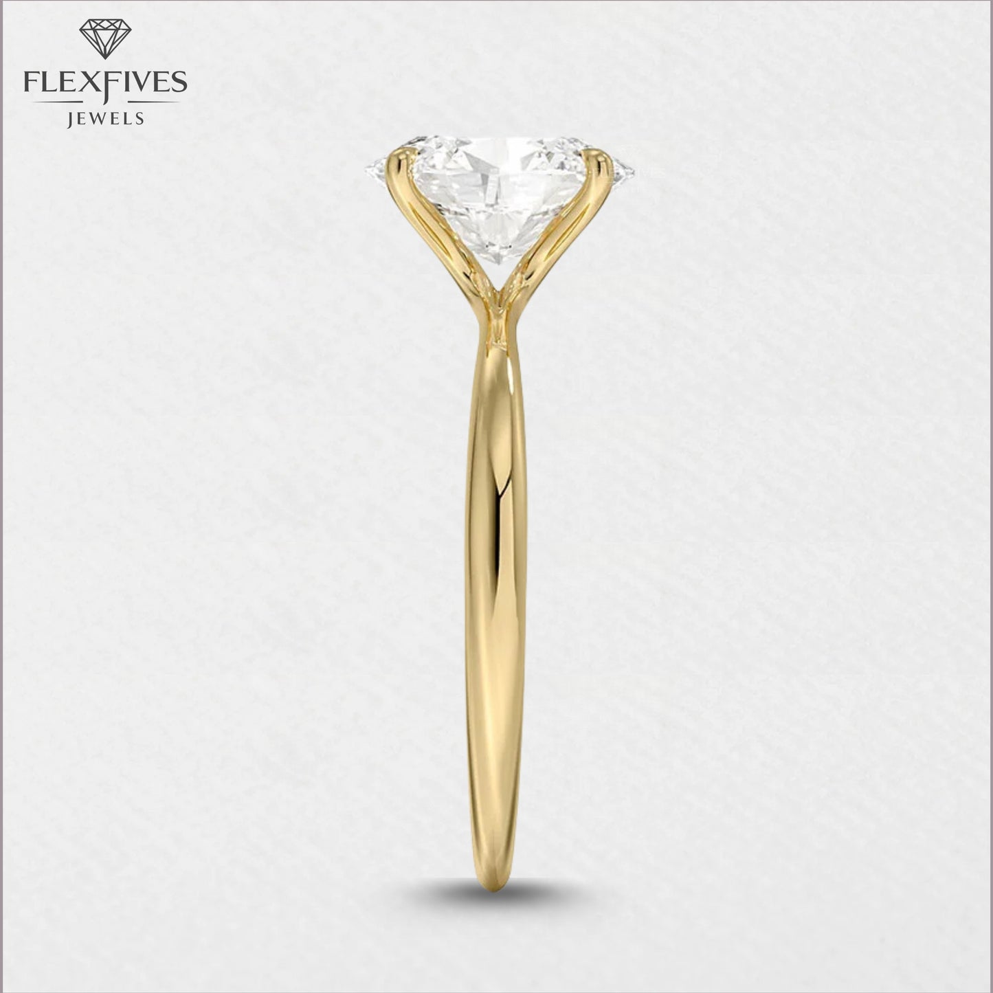 Oval Cut Moissanite Solitaire Ring | 1.5 CT Center Stone | Solid Gold Engagement Ring | Yellow, White, Rose Gold | Minimalist Bridal Jewelry