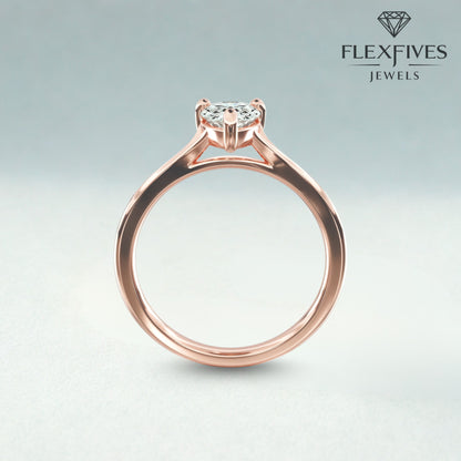 1.50 CT Pear Moissanite Diamond Solitaire Engagement Ring , Pear Certified Diamond Solitaire Wedding Ring Gift For Her