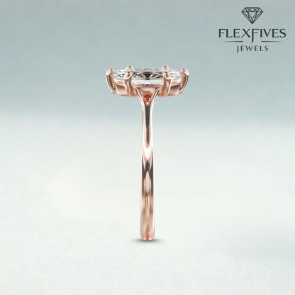 1.50 ctw 14k Gold Six Prong Setting Marquise Cut Engagement Ring Solitaire Ring