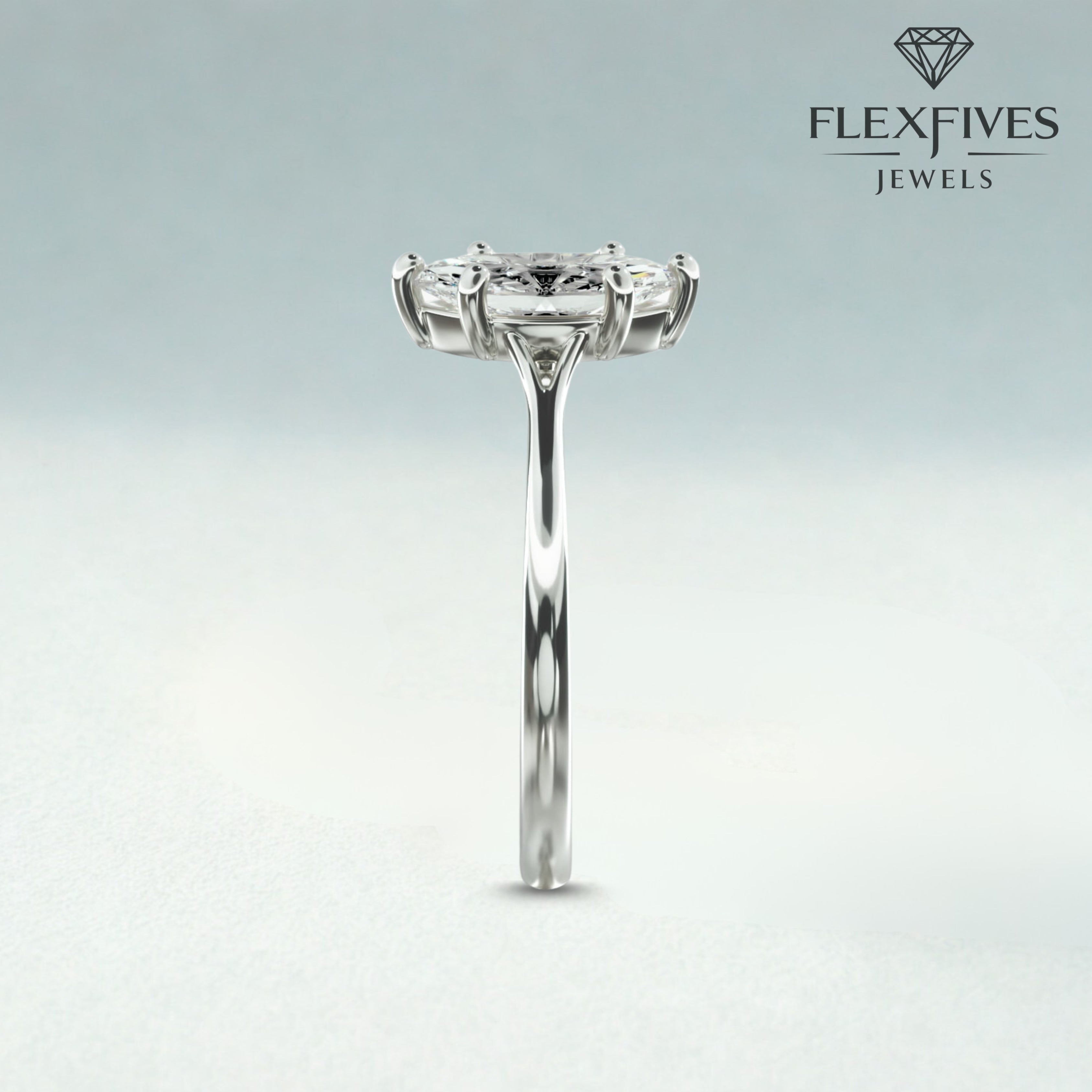 Marquise Cut Engagement Ring, 1.50 ctw 14k Gold Six Prong Setting Marquise Cut Moissanite Diamond Engagement Ring, Solitaire Ring