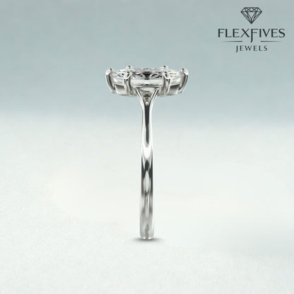 1.50 ctw 14k Gold Six Prong Setting Marquise Cut Engagement Ring Solitaire Ring