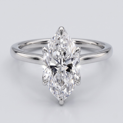 Marquise Cut Moissanite Engagement Ring in 14K Gold with 1–3 CT Diamond