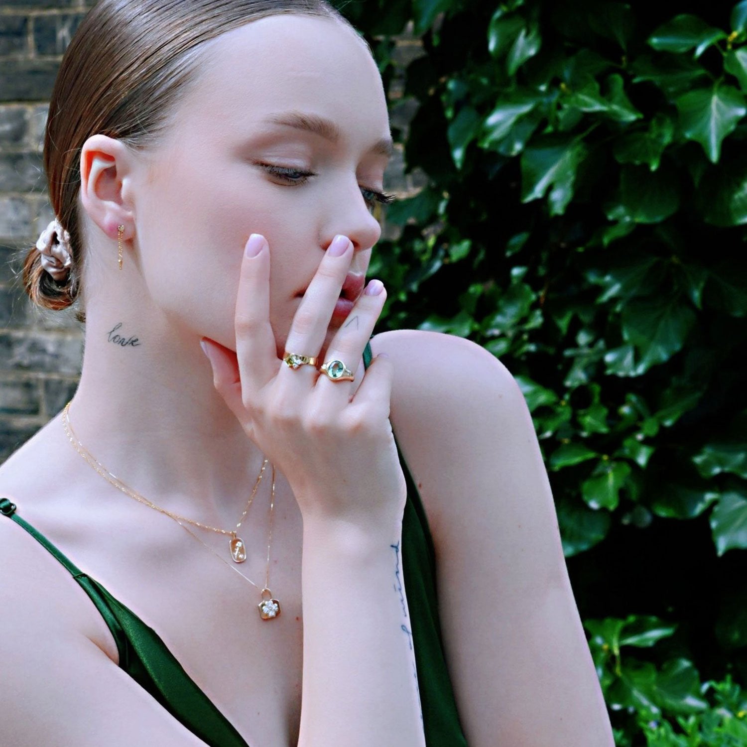 Mint Green Tourmaline Signet Ring