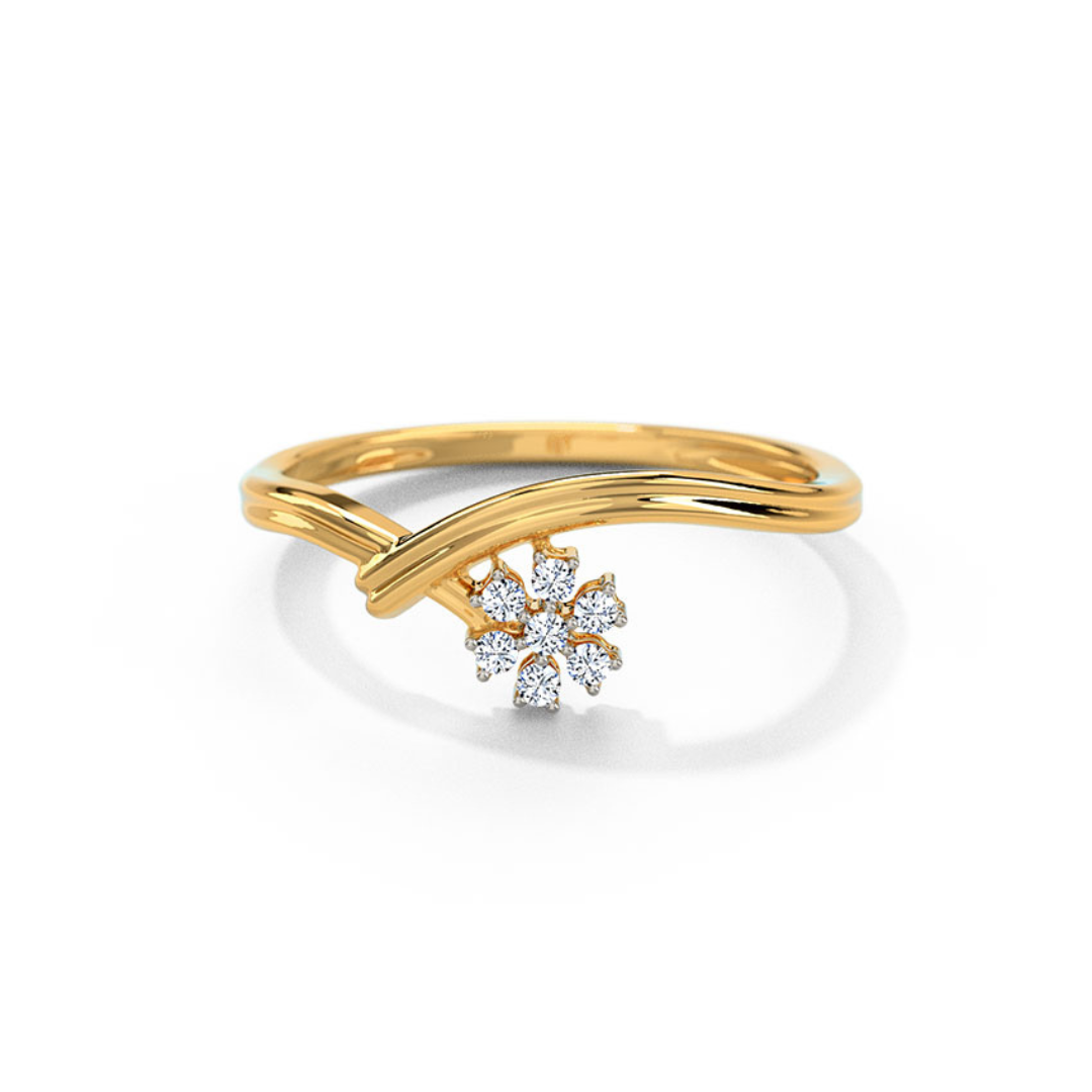 Floral Hold Diamond Ring – Elegant Flower-Inspired