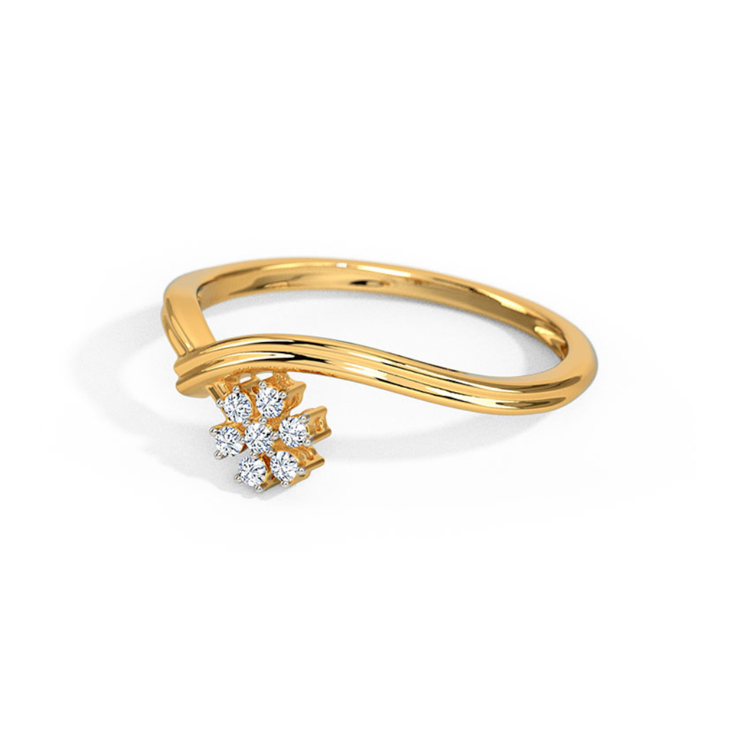 Floral Hold Diamond Ring – Elegant Flower-Inspired