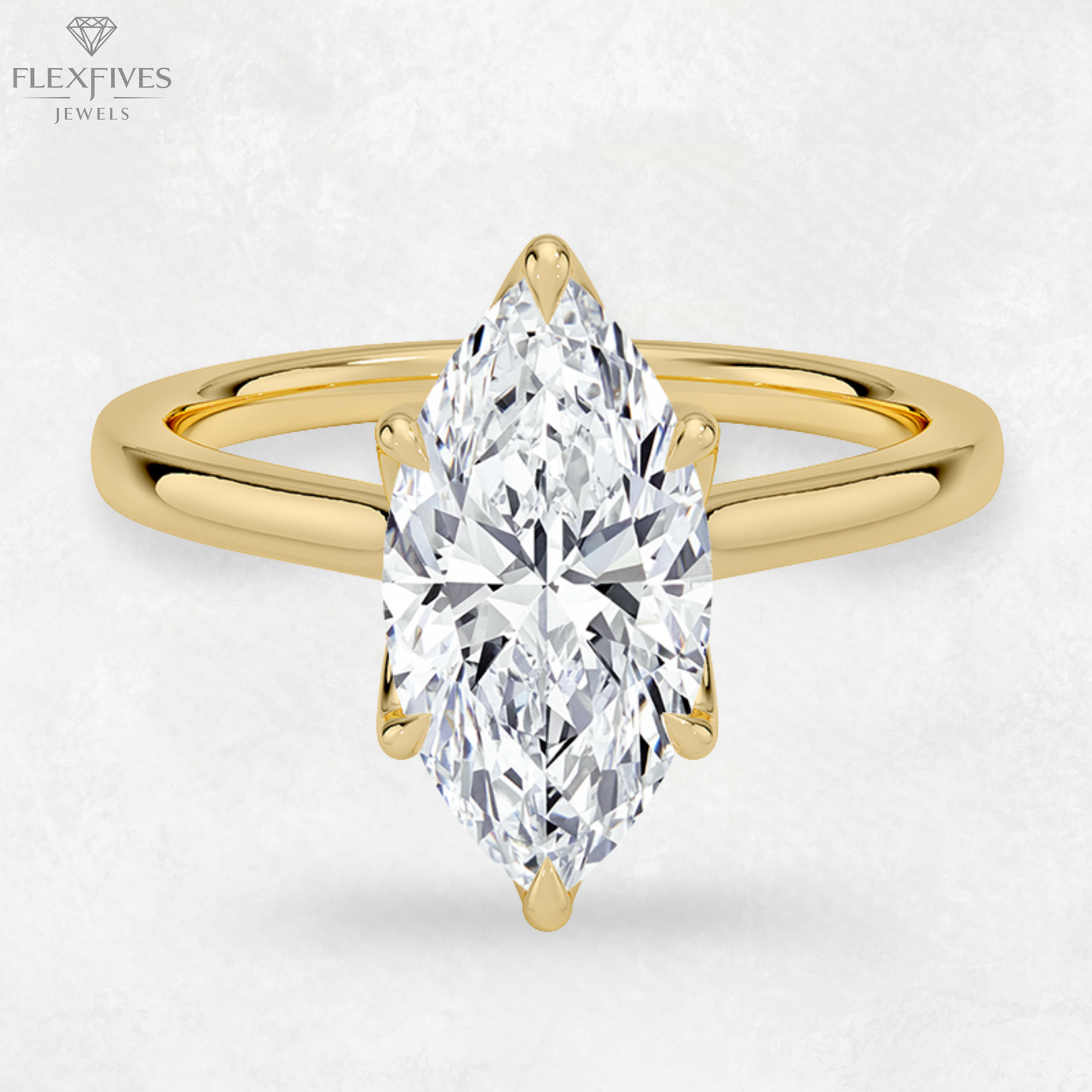 Marquise Cut Moissanite Diamond Engagement Ring 1.0 TO 3.0 CT Marquise Cut Moissanite Diamond Ring Diamond Promise Ring