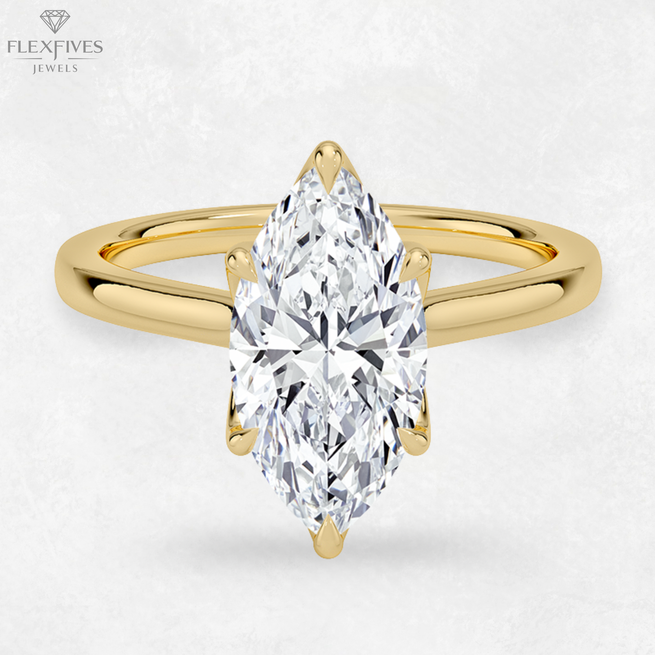 Marquise Cut Moissanite Diamond Engagement Ring 1.0 TO 3.0 CT Marquise Cut Moissanite Diamond Ring Diamond Promise Ring