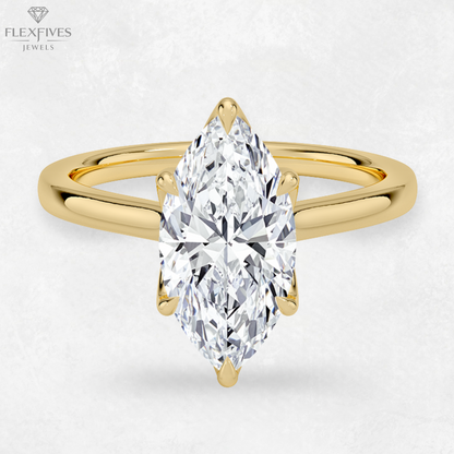 Marquise Cut Moissanite Diamond Engagement Ring 1.0 TO 3.0 CT Marquise Cut Moissanite Diamond Ring Diamond Promise Ring