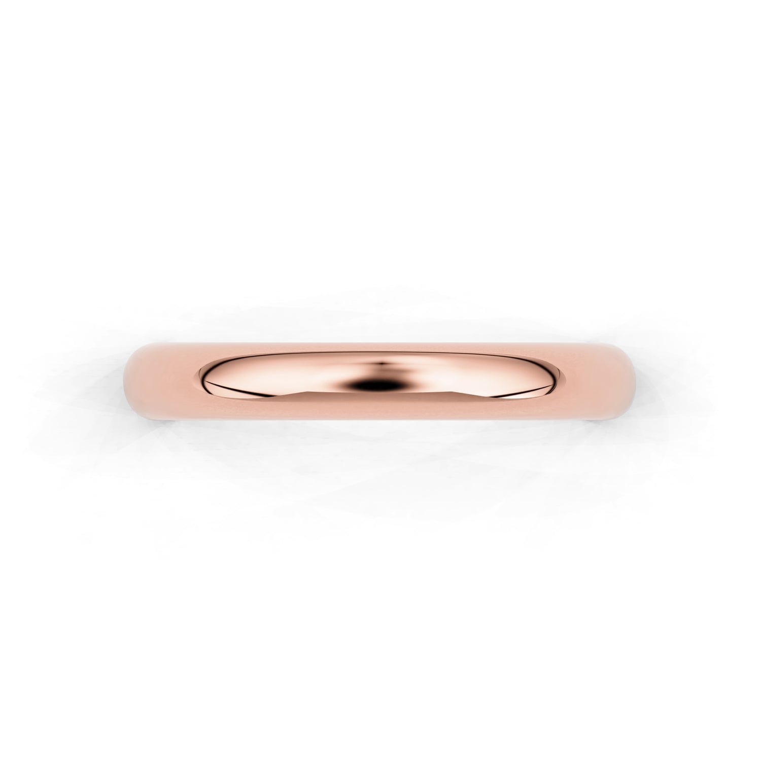 3mm Half Round Forever Wedding Band, 14k Gold