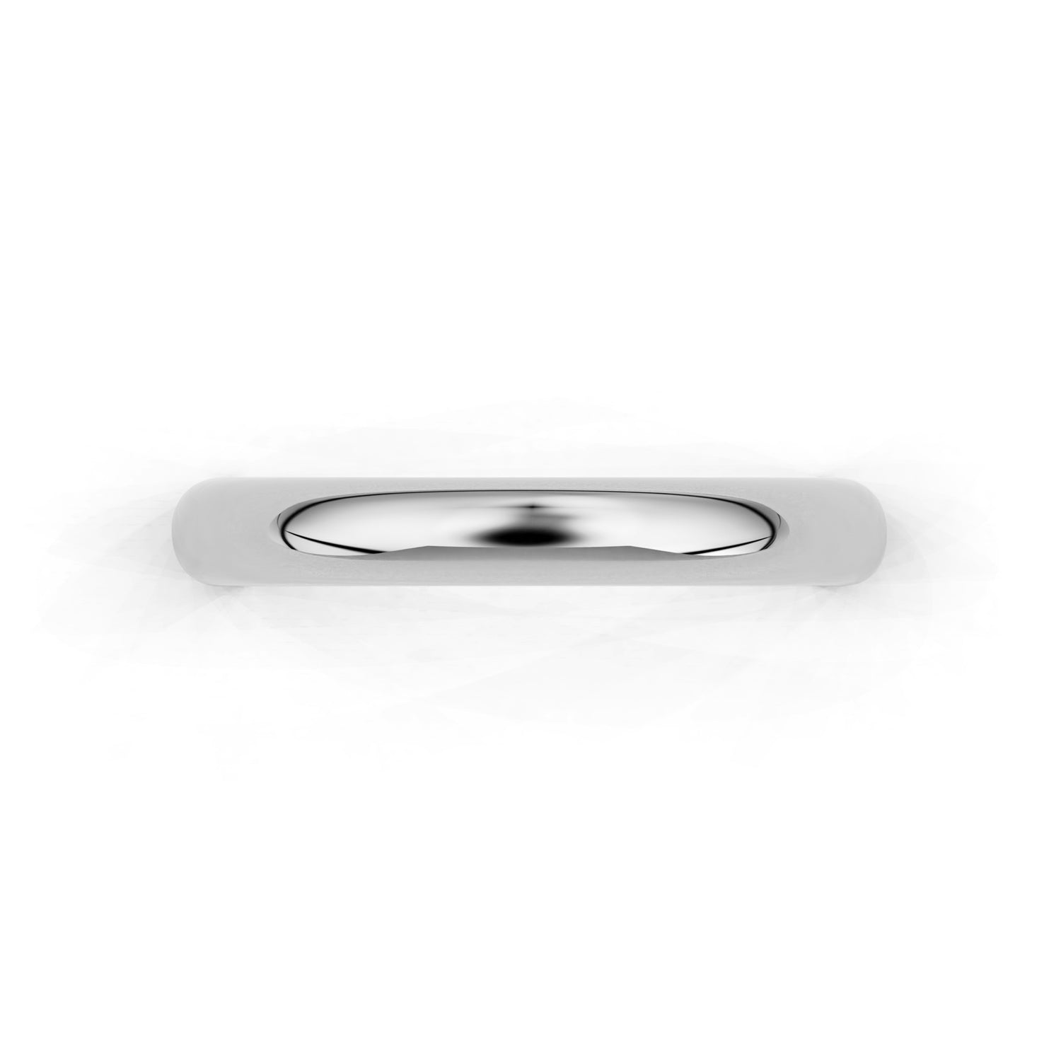 3mm Half Round Forever Wedding Band, 14k Gold