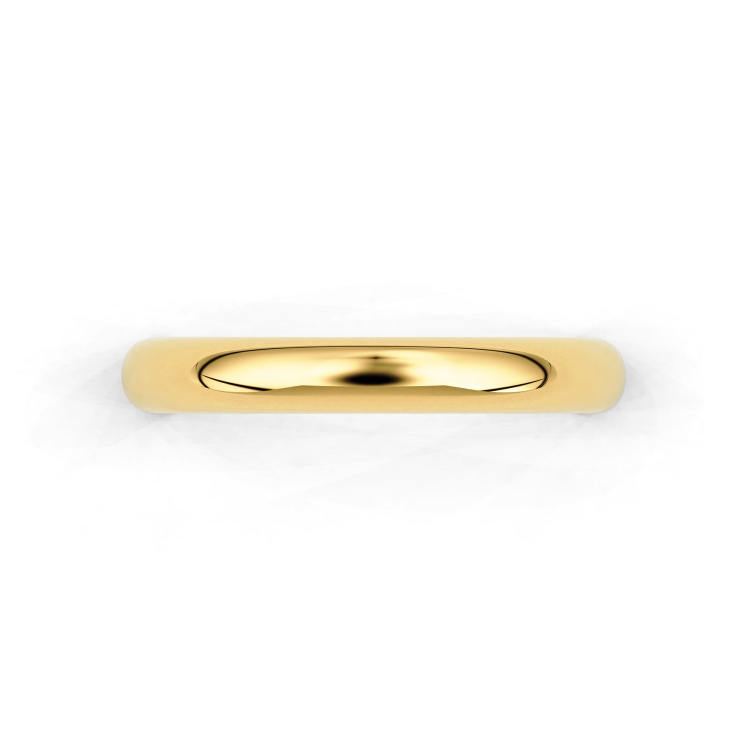 3mm Half Round Forever Wedding Band, 14k Gold