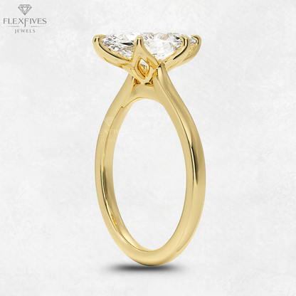 Marquise Cut Moissanite Diamond Engagement Ring 1.0 TO 3.0 CT Marquise Cut Moissanite Diamond Ring Diamond Promise Ring