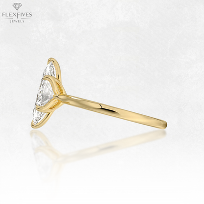 Marquise Cut Moissanite Diamond Engagement Ring 1.0 TO 3.0 CT Marquise Cut Moissanite Diamond Ring Diamond Promise Ring