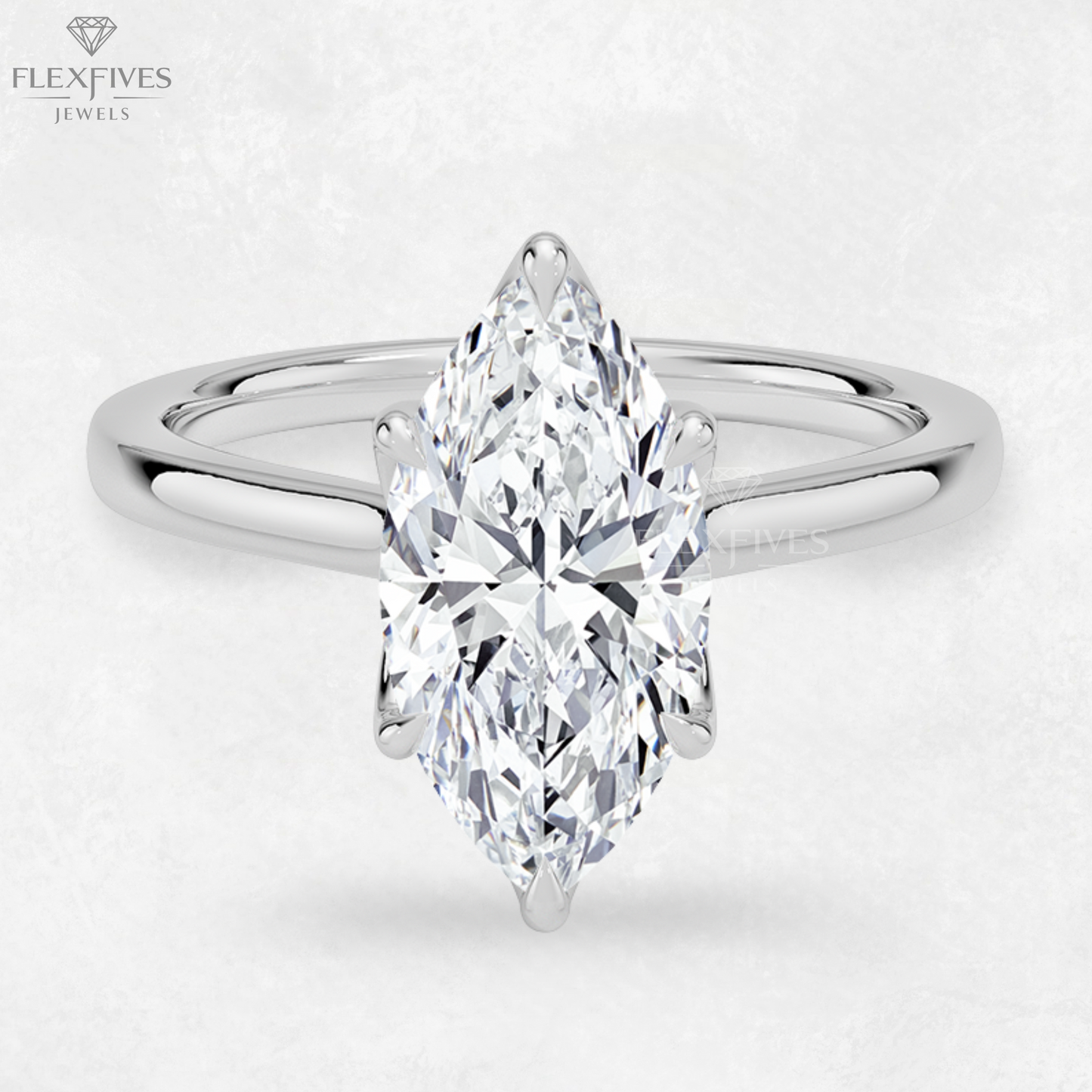 Marquise Cut Moissanite Diamond Engagement Ring 1.0 TO 3.0 CT Marquise Cut Moissanite Diamond Ring Diamond Promise Ring