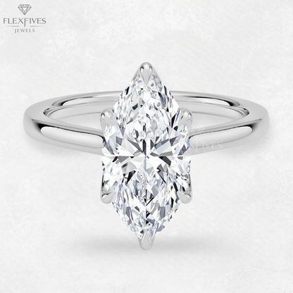 Marquise Cut Moissanite Diamond Engagement Ring 1.0 TO 3.0 CT Marquise Cut Moissanite Diamond Ring Diamond Promise Ring