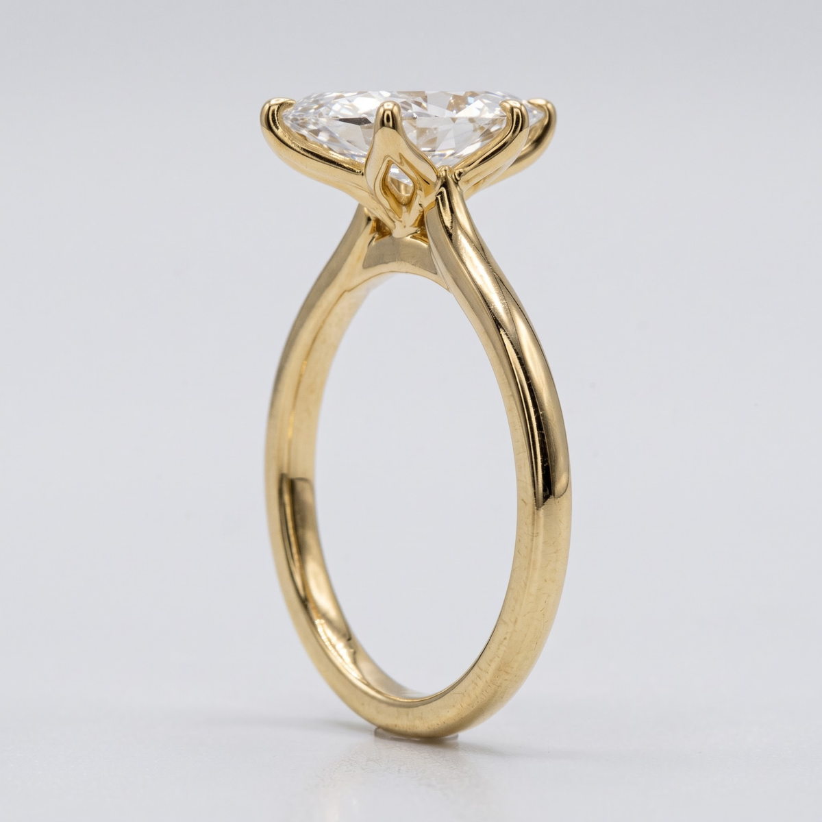 Marquise Cut Moissanite Engagement Ring in 14K Gold with 1–3 CT Diamond