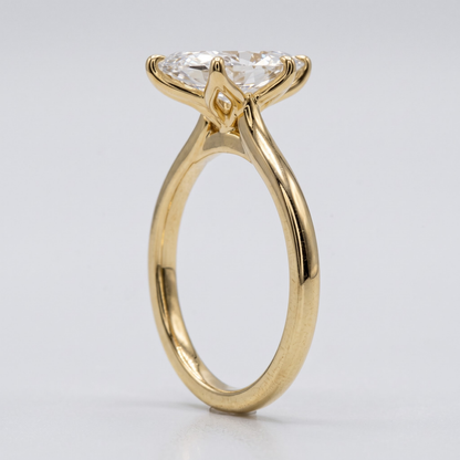 Marquise Cut Moissanite Engagement Ring in 14K Gold with 1–3 CT Diamond