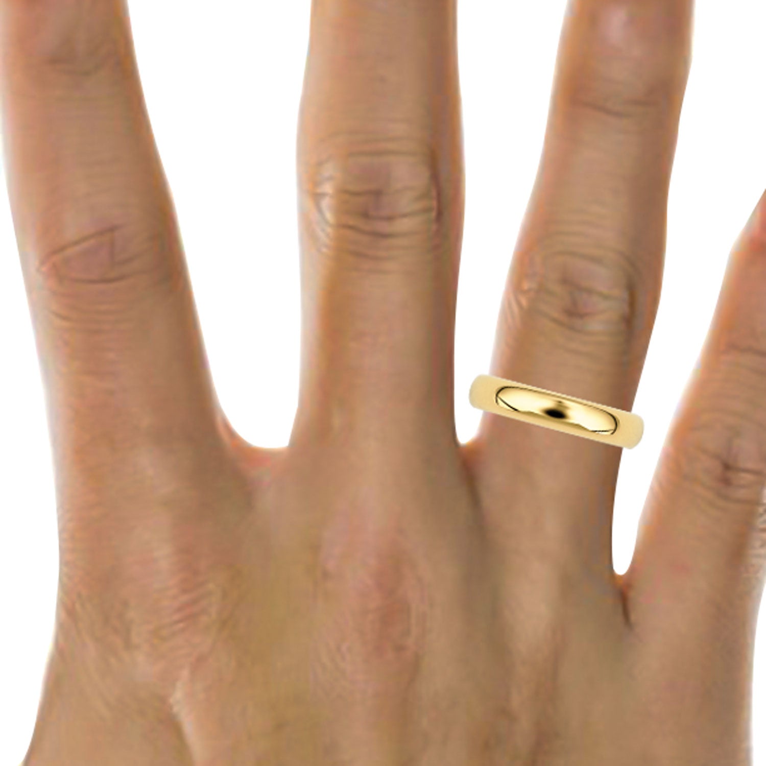 4mm Half-Round Forever Wedding Band in 14k Gold