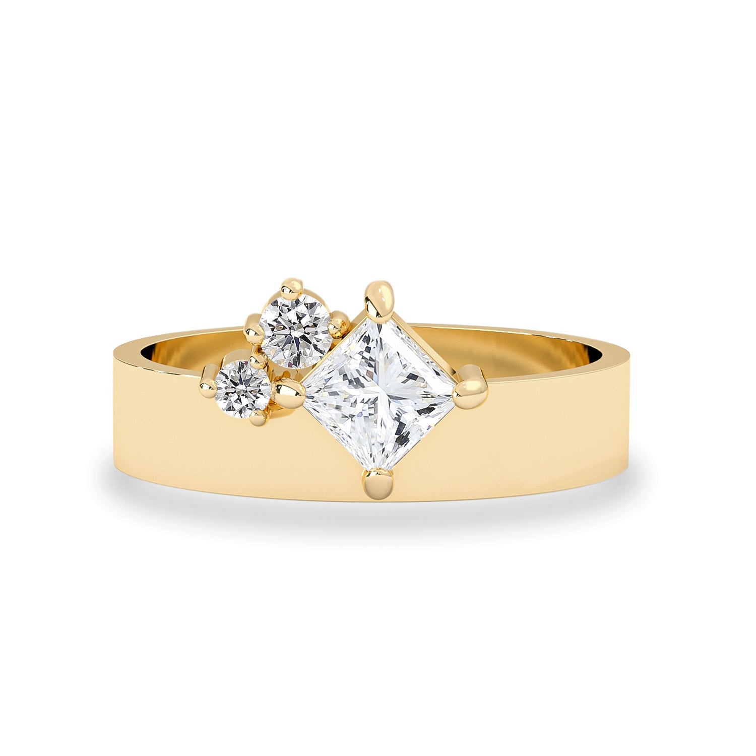 The Vibrant Soul Multiple Stone Engagement Ring, Princess Cut Diamond