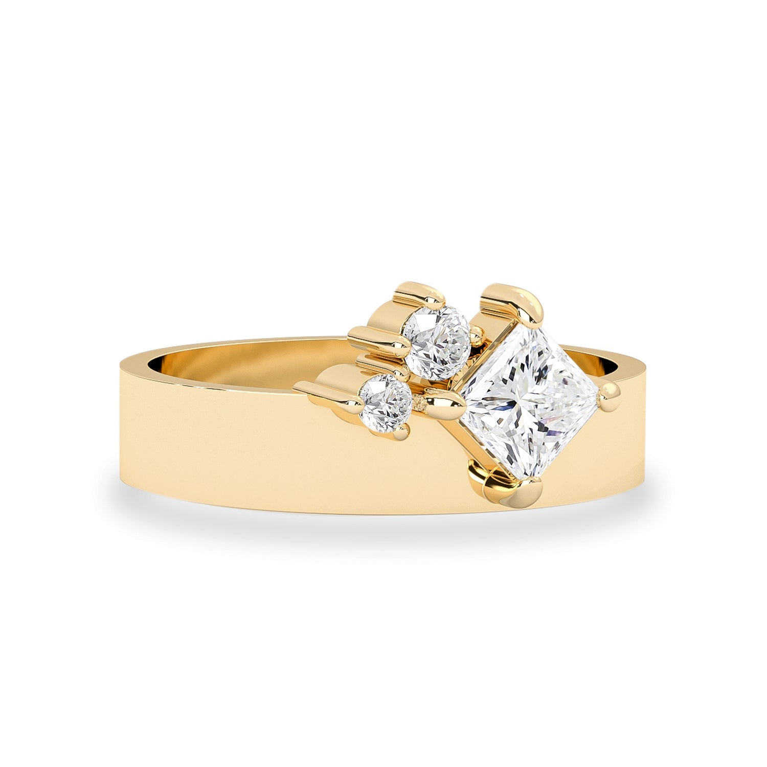 The Vibrant Soul Multiple Stone Engagement Ring, Princess Cut Diamond