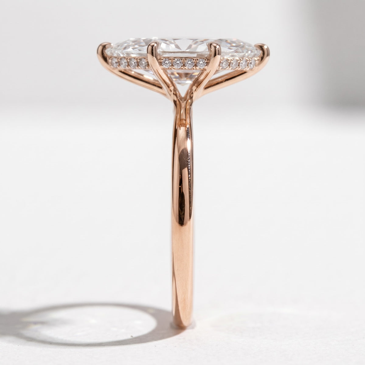 2 Ct - 3 Ct Marquise Ring with Hidden Halo | 14 KT Gold Solitaire Engagement Ring