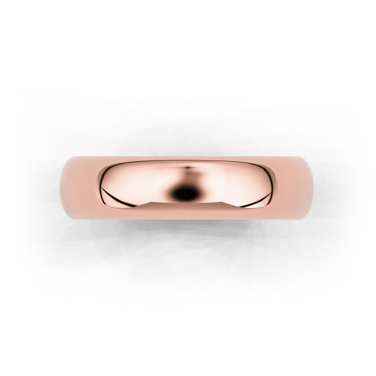 5mm Half Round Forever Wedding Band, 14k Gold