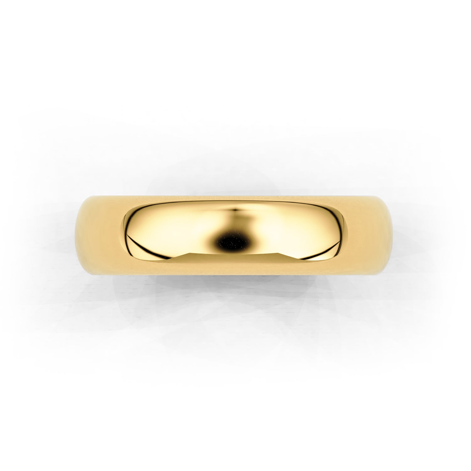 5mm Half Round Forever Wedding Band, 14k Gold