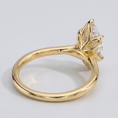 Marquise Cut Moissanite Engagement Ring in 14K Gold with 1–3 CT Diamond