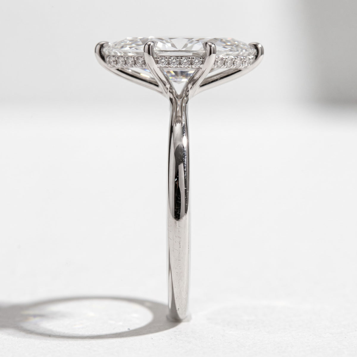 2 Ct - 3 Ct Marquise Ring with Hidden Halo | 14 KT Gold Solitaire Engagement Ring