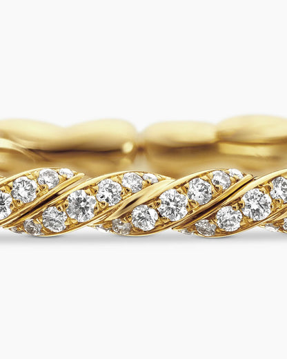 Luxury 18K Gold Diamond Twist Bangle Bracelet
