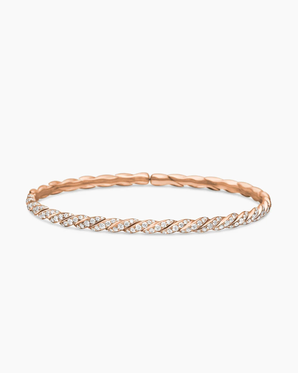 Luxury 18K Gold Diamond Twist Bangle Bracelet