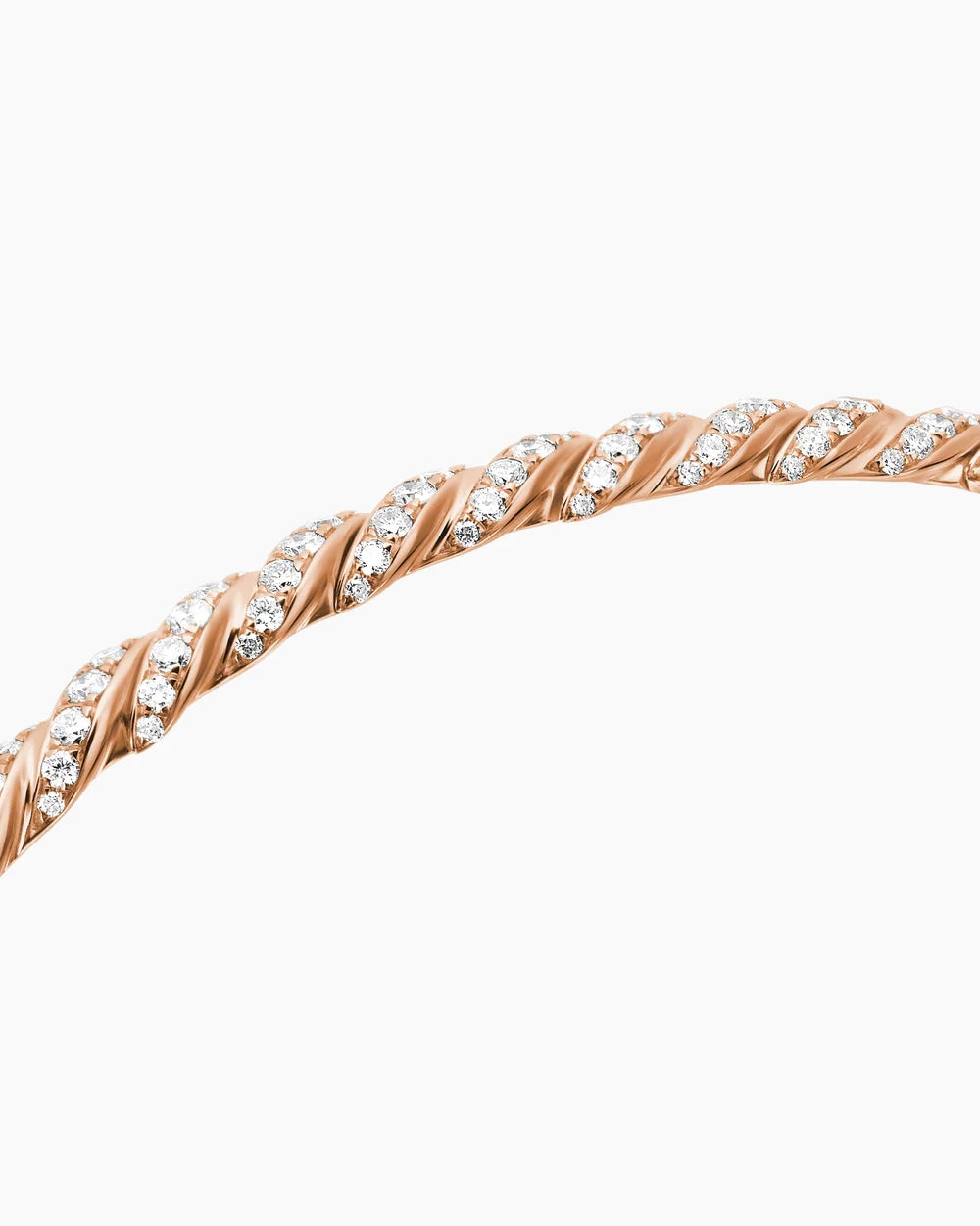 Luxury 18K Gold Diamond Twist Bangle Bracelet