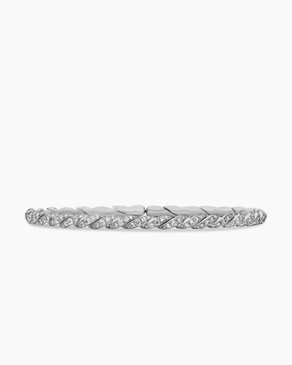 Luxury 18K Gold Diamond Twist Bangle Bracelet